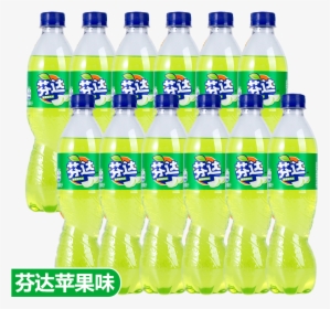 Coca Cola Fanta Apple Flavored Soda 500ml * 12 Bottles, HD Png Download, Transparent PNG