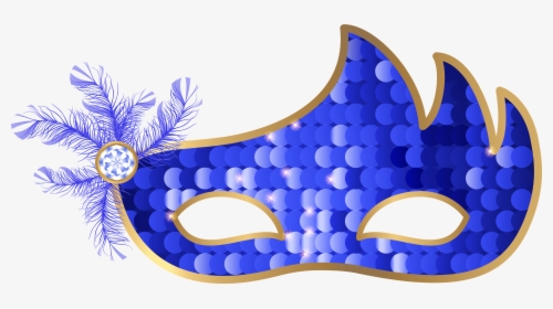 Blue Carnival Mask Clip Art Image - Rio Carnival Mask Png, Transparent Png, Transparent PNG