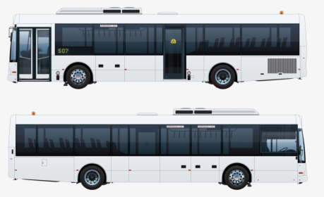 Transparent Bus Vector Png - Side View Of Bus Transparent, Png Download, Transparent PNG