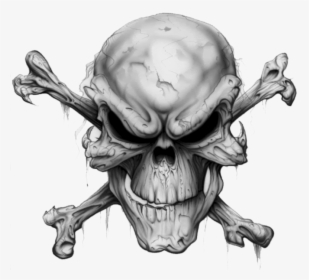Evil Skull And Crossbones, HD Png Download, Transparent PNG