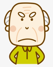 Grumpy Old Man - Happy Old Man Cartoon, HD Png Download, Transparent PNG