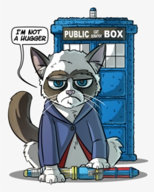 Grumpy Doctor Cat - Cartoon, HD Png Download, Transparent PNG