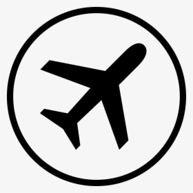 Transparent Airplane Symbol Png - Airplane Icon Circle Png, Png Download, Transparent PNG