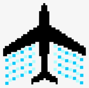 Vector Illustration Of Pixelated Bitmap Jet Aircraft - Minecraft Pixel Art Windmill, HD Png Download, Transparent PNG