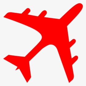 Airplane Silhouette Red - Airplane Silhouette, HD Png Download, Transparent PNG