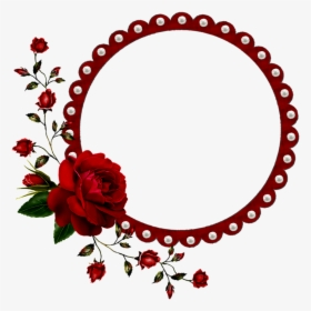 Red Flower Circle Frame, HD Png Download, Transparent PNG
