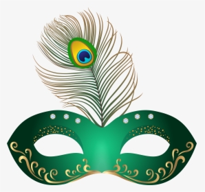 Green Carnival Mask Clip Art Image - Transparent Eye Masks Carnival, HD Png Download, Transparent PNG