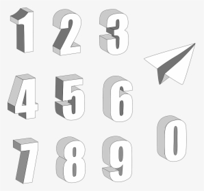 Numbers 3d Paper Airplane Free Picture - Parallel, HD Png Download, Transparent PNG