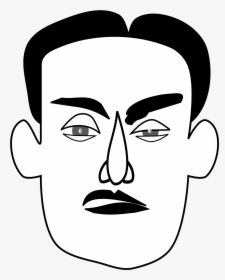 Grumpy/grouse Clip Arts - Man Face Clipart Black And White, HD Png Download, Transparent PNG