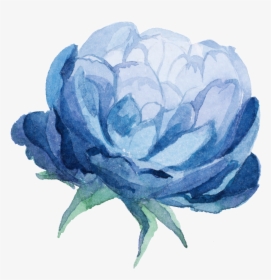 Watercolor Blue Flower Png - Blue Watercolor Flower Transparent Background, Png Download, Transparent PNG