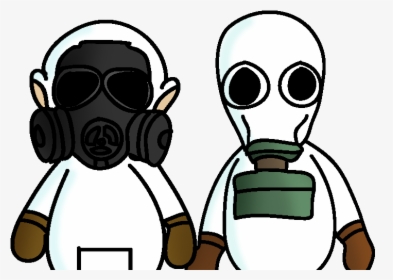 Scientist Cartoon With Gas Mask, HD Png Download, Transparent PNG