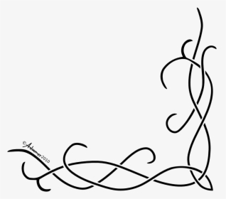 Drawn Vine Leaf Pencil - Simple Border Design Drawing, HD Png Download, Transparent PNG