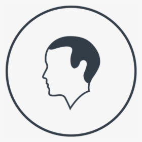 Grafic, Profile Of A Man, Grey Icon On Transparent - Emblem, HD Png Download, Transparent PNG