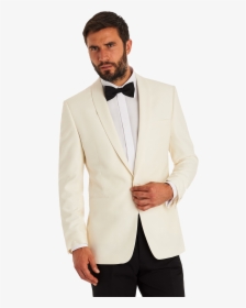 White Tuxedo Png Image Download - White Suit With Bow Tie, Transparent Png, Transparent PNG