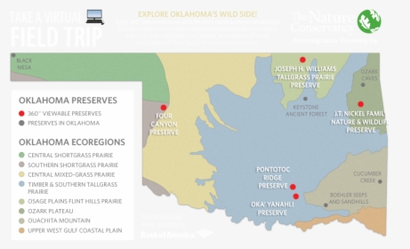 Tallgrass Prairie Map Oklahoma, HD Png Download, Transparent PNG