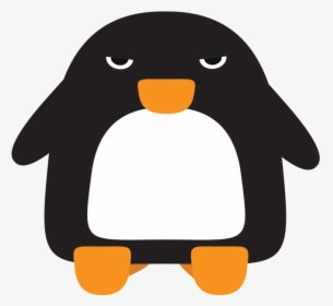 Grumpy Black White Orange Penguin - Adã©lie Penguin, HD Png Download, Transparent PNG