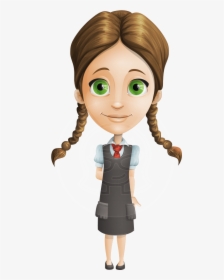 School Girl With Uniform Cartoon Vector Character Aka - Bedeutet Der Name Nesrin, HD Png Download, Transparent PNG