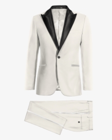 White & Black Peak Lapel Tuxedo - Kevin Hart White Suit, HD Png Download, Transparent PNG