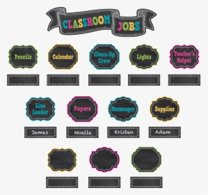 Chalkboard Brights Classroom Jobs Mini Bulletin Board - Classroom Jobs 6th Grade, HD Png Download, Transparent PNG