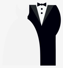 Clip Art Tuxedo Jpg Free - Bride Groom Cartoon Dress, HD Png Download, Transparent PNG