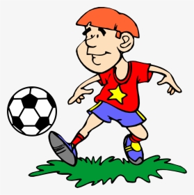 Soccer Players Png - Boy Kicking Ball Clipart, Transparent Png, Transparent PNG