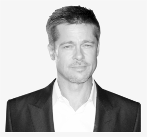 Brad Pitt Png - Brad Pitt On White Background, Transparent Png, Transparent PNG
