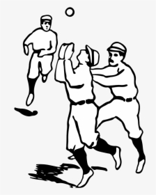 Baseball Sketch Of Players - Clip Art, HD Png Download, Transparent PNG