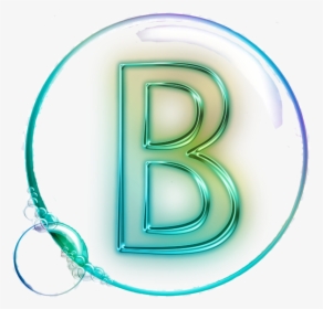 Cropped Vector Rainbow Water Bubbles Transparent Isolated - Letter B In Purple, HD Png Download, Transparent PNG
