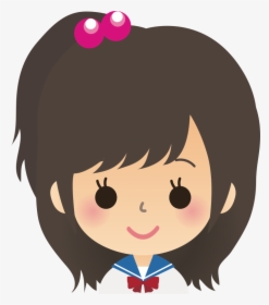 Eye Children S Clothing - Face Of A School Girl Clipart, HD Png Download, Transparent PNG