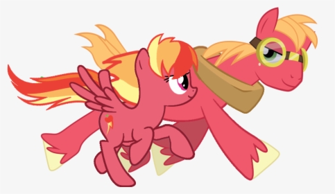 Daughter And Father Running - Mlp Rainbow Dash And Big Macintosh, HD Png Download, Transparent PNG