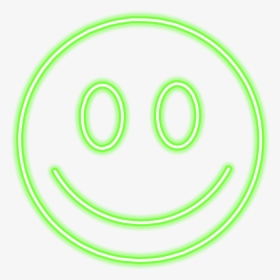 #emoji #smile #neon #green #sticker #freetoedit #mimi - Smile Emoji Green, HD Png Download, Transparent PNG