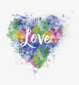 Love Clipart Watercolor - Love Heart Watercolor Painting, HD Png Download, Transparent PNG