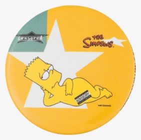 The Simpsons Censored Entertainment Button Museum - Bart Simpson Censored, HD Png Download, Transparent PNG