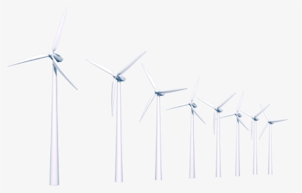 Row Of Wind Turbines - Wind Turbine, HD Png Download, Transparent PNG