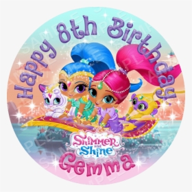Shimmer And Shine Edible Cake Topper - Shimmer And Shine On The Carpet, HD Png Download, Transparent PNG