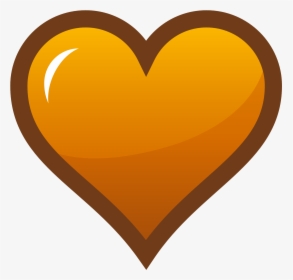 Watercolor Hand Painted Hearts Clip Art Watercolor - Big Orange Heart, HD Png Download, Transparent PNG