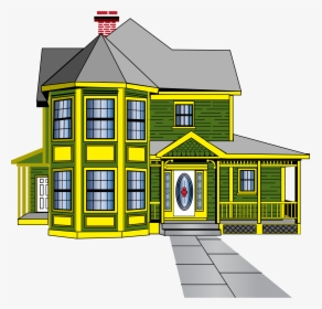 Gingerbread House Clip Arts - Green And Yellow House, HD Png Download, Transparent PNG