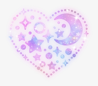 #stars #love #heart #moon #fancy #cute #watercolor - Heart, HD Png Download, Transparent PNG