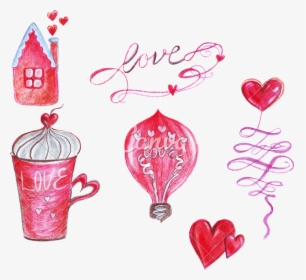 Valentine Png Watercolor - Valentine Watercolor Transparent, Png Download, Transparent PNG