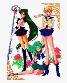 #sailormoon #sailorneptune #sailoruranus #sailorpluto - Anime Sailor Moon Sailor Uranus, HD Png Download, Transparent PNG