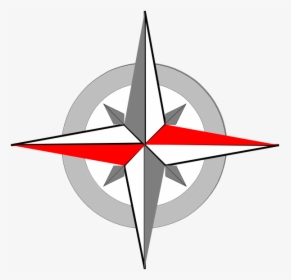 Red Grey Compass Final Svg Clip Arts - Descargar Rosa De Los Vientos, HD Png Download, Transparent PNG