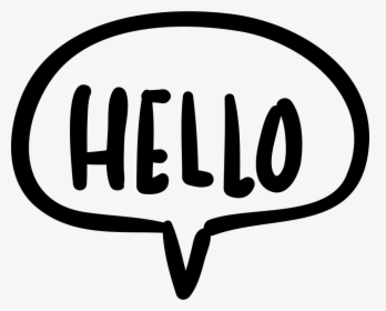 Hello Speech Bubble Handmade Chatting Symbol, HD Png Download, Transparent PNG