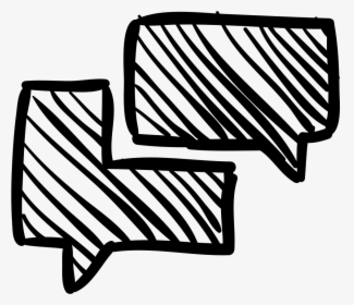 Transparent Speech Bubbles Png - Chat Sketch Icon Png, Png Download, Transparent PNG