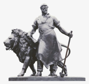 Statue Lion Blacksmith Free Picture - Blacksmith And Lion Sculpture, HD Png Download, Transparent PNG