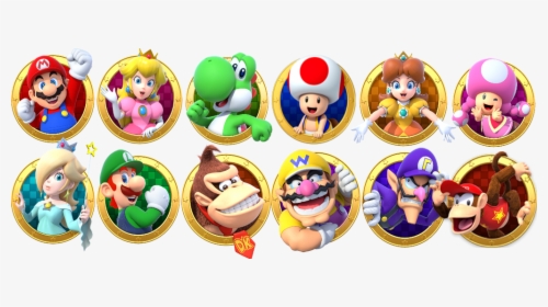 Transparent Mario Star Png - Mario Party Star Rush Characters, Png Download, Transparent PNG