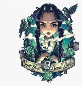 Over Your Dead Body Wednesday Addams Shirt - Over My Dead Body Wednesday, HD Png Download, Transparent PNG