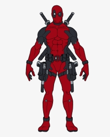 Full Body Deadpool Drawing, HD Png Download, Transparent PNG
