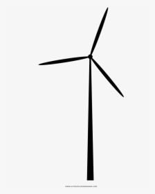 Wind Turbine Coloring Page - Wind Turbine, HD Png Download, Transparent PNG
