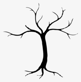 Dead Clipart Dead Body Outline - Dead Tree Drawing Easy, HD Png Download, Transparent PNG