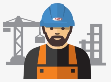 Ram Construction Worker - Construction Worker Icon Png, Transparent Png, Transparent PNG